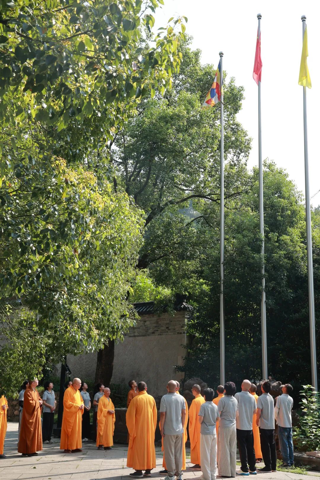 八一建军节｜温州头陀寺庄严举行升国旗仪式